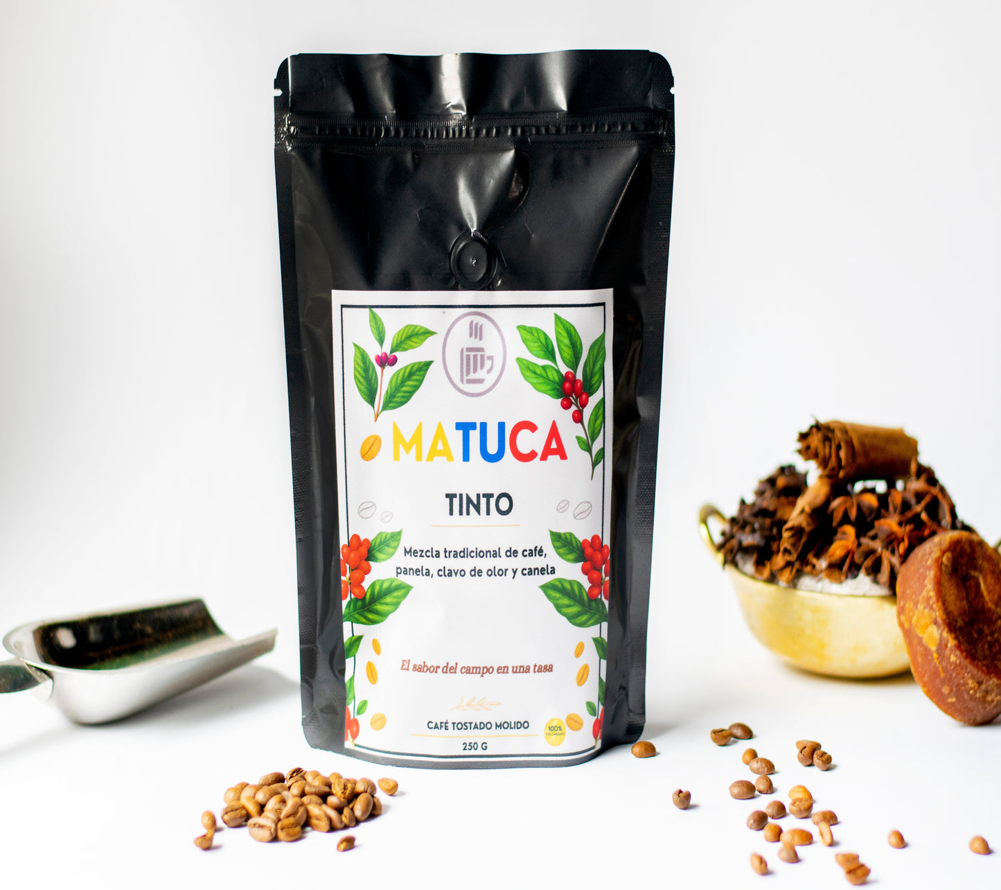 Café tinto típico colombiano molido 250g